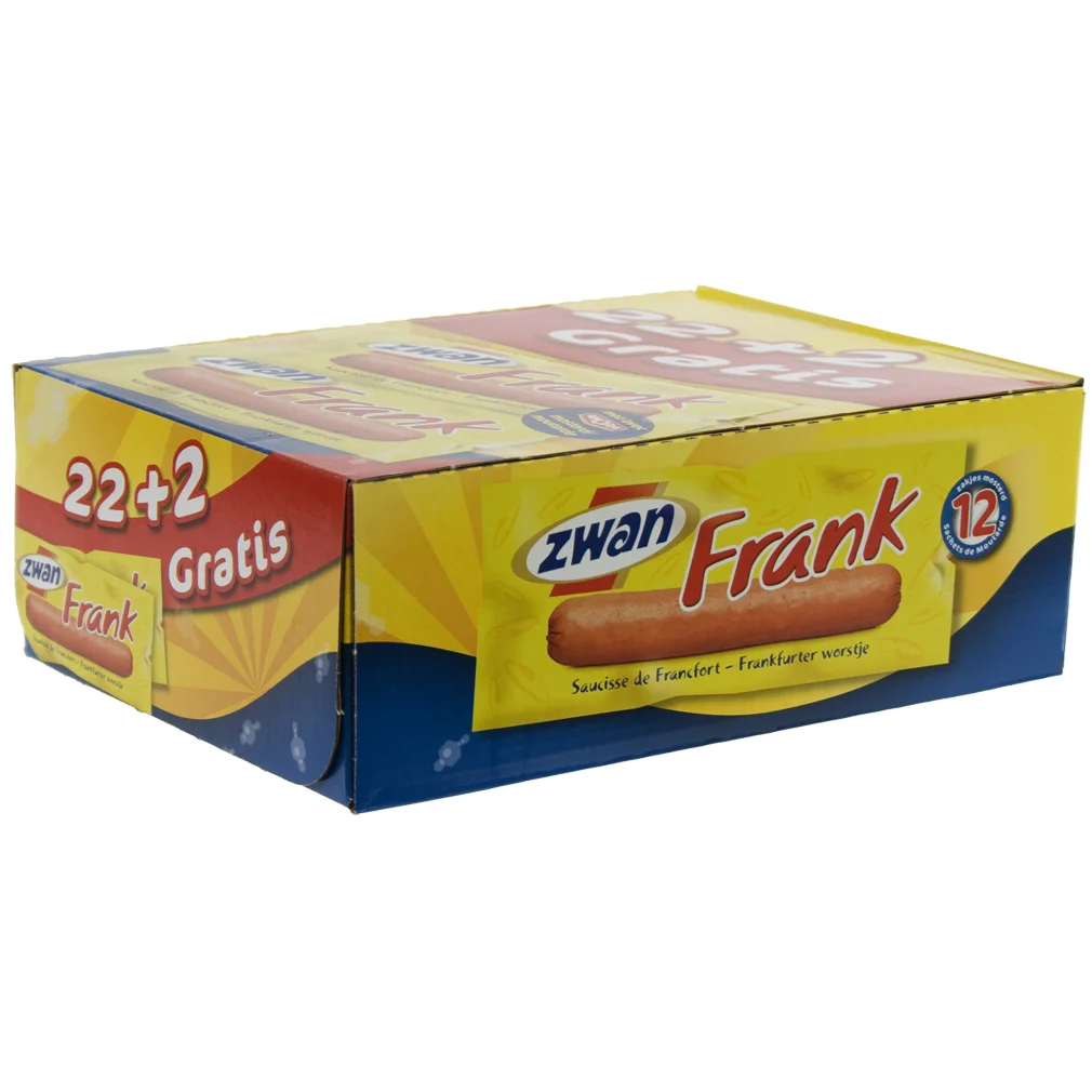 Zwan natte worst mosterd  Doos 22+2 gr