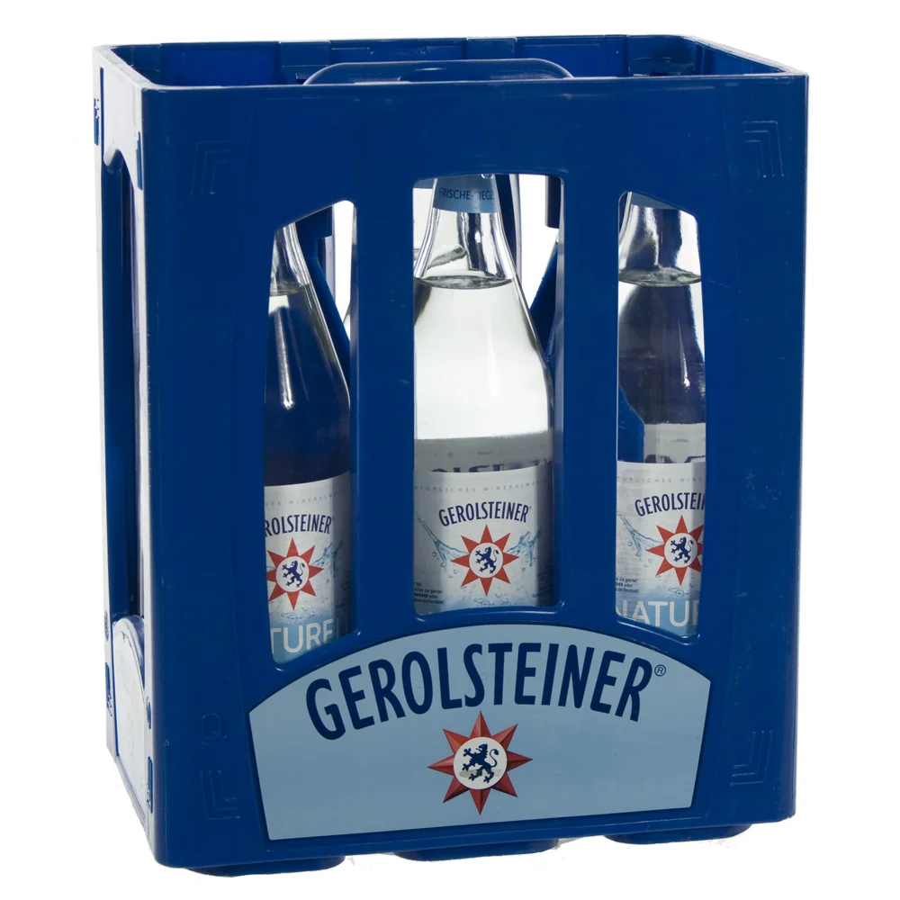 Gerolsteiner  Plat  1 liter  Bak  6 fl