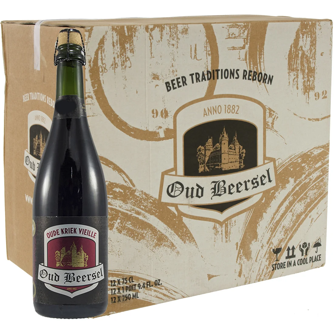 Oud beersel kriek vieille  75 cl  Doos  6 st