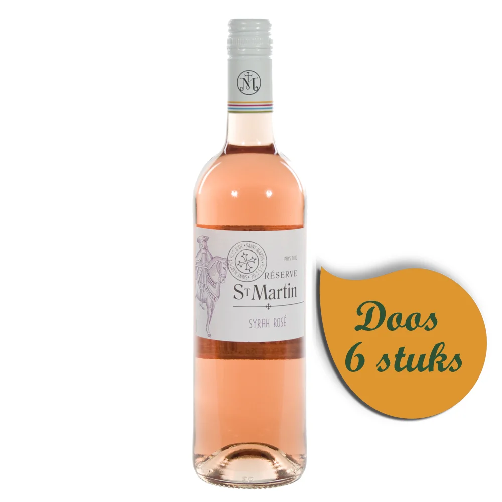 St Martin Syrah Rose 12%  Rose  75 cl  Doos  6 st