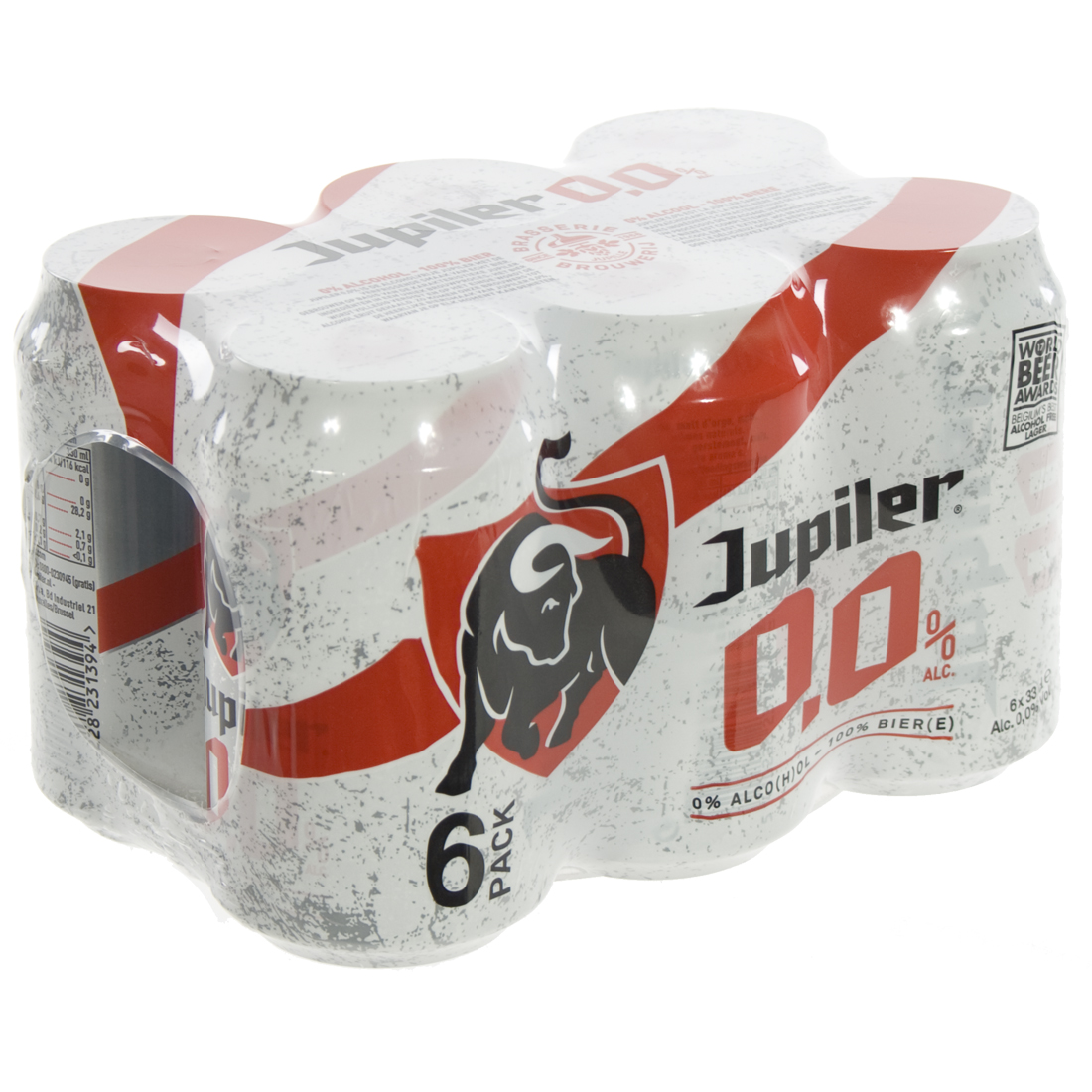 Jupiler 0,0%  33 cl  Blik  6 pak