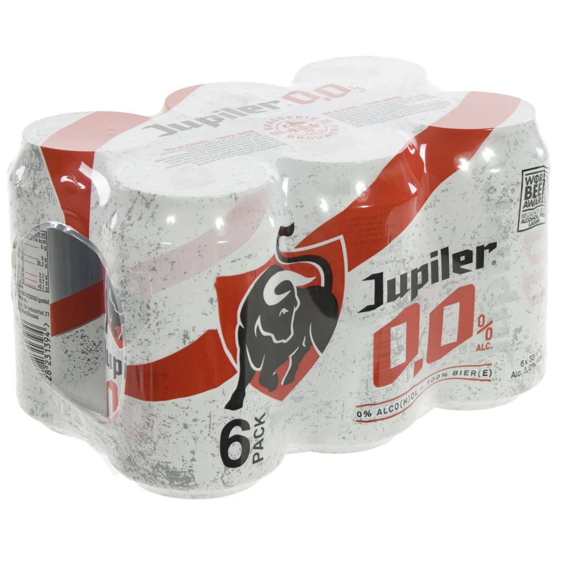 Jupiler 0,0%  33 cl  Blik  6 pak