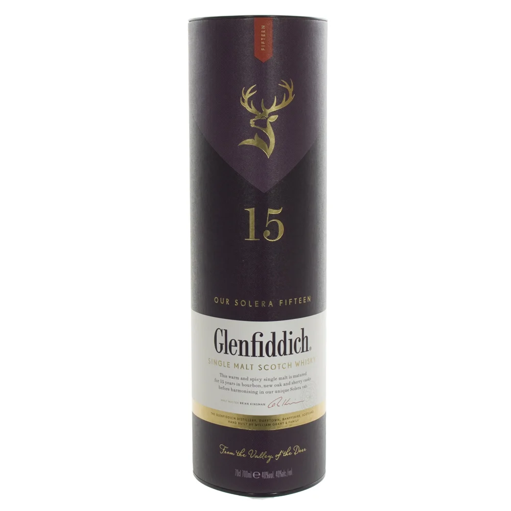 Glenfiddich 15y 40%  70 cl  Fles