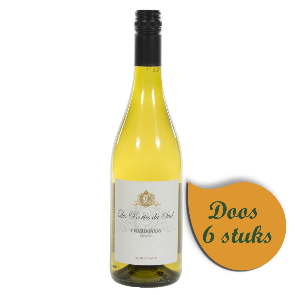 Les Bories Du Sud Chardonnay  Wit  75 cl  Doos  6 st