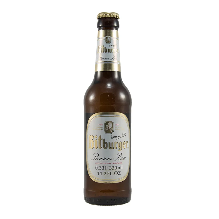 Bitburger pils  Wit  33 cl  Fles