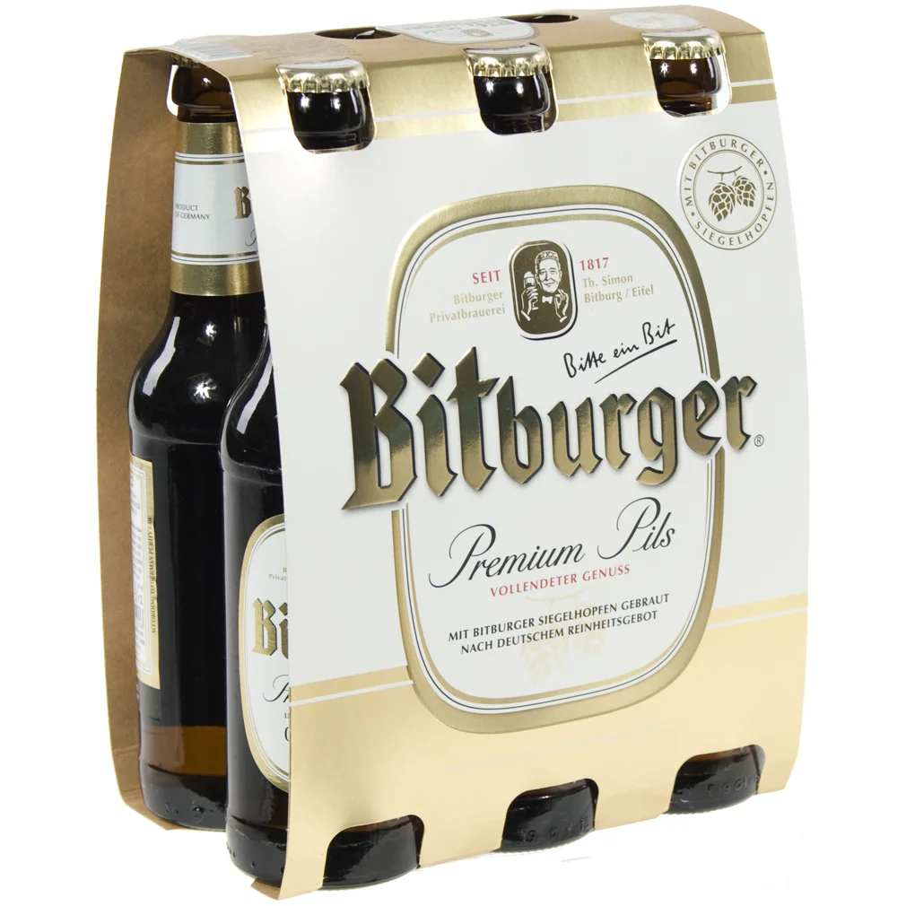 Bitburger pils  Wit  33 cl  Clip 6 fl