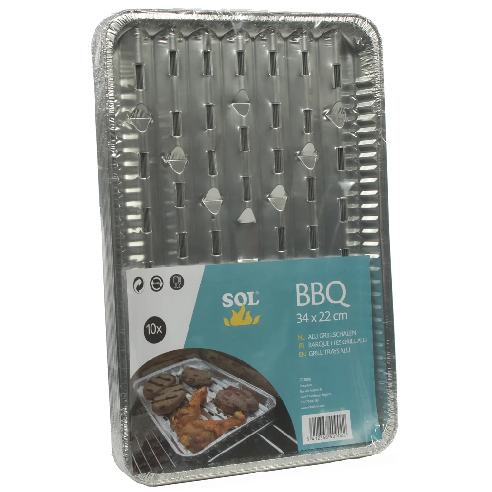 Alu Grilschaal 34x22cm  Pak 10 st