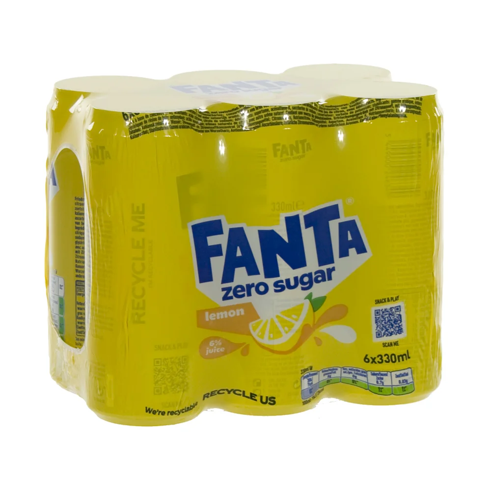 Fanta BLIK  Lemon Zero  33 cl  Blik  6 pak