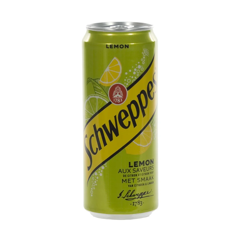 Schweppes lemon blik  Regular  33 cl  Blik