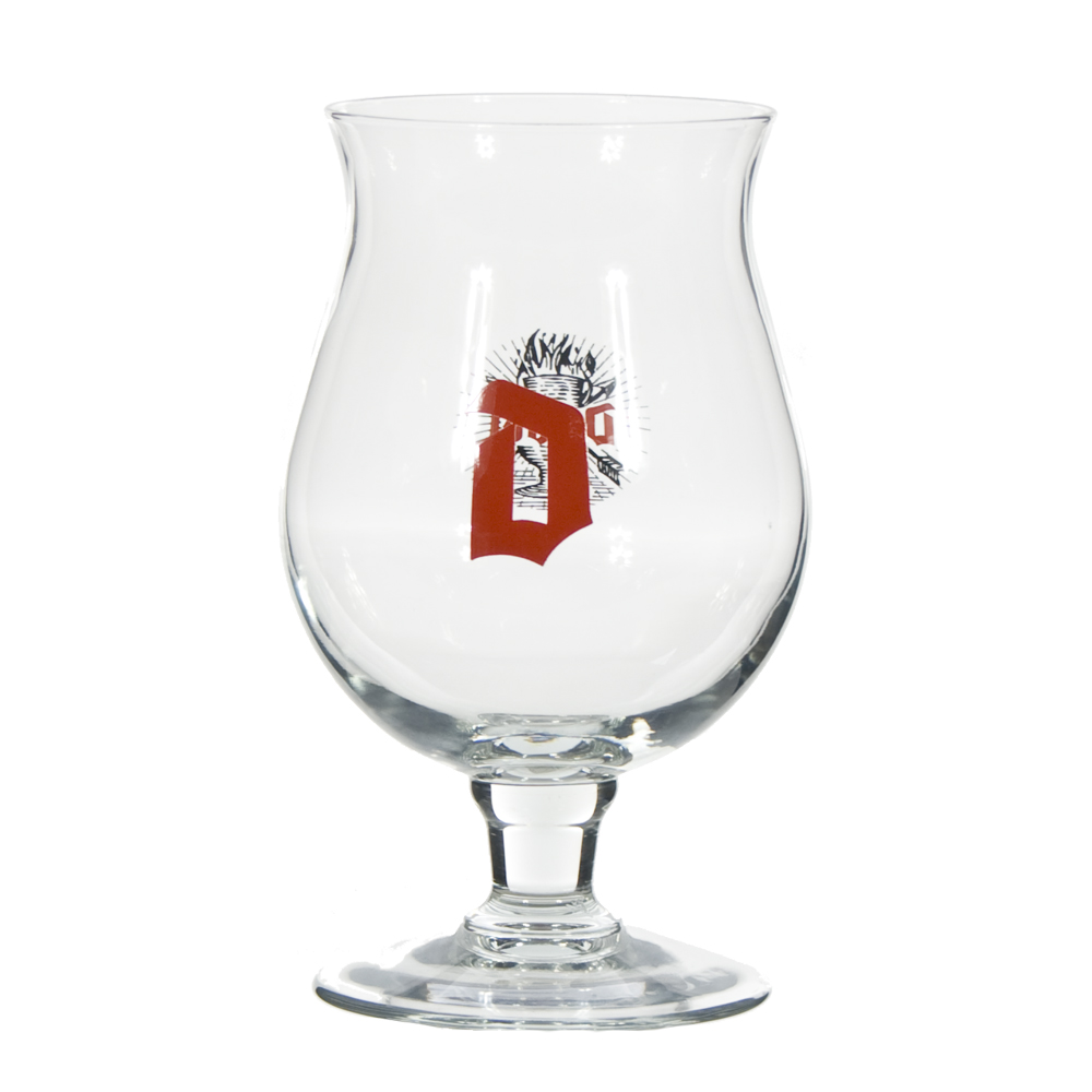 Duvel glazen  16 st /korf 