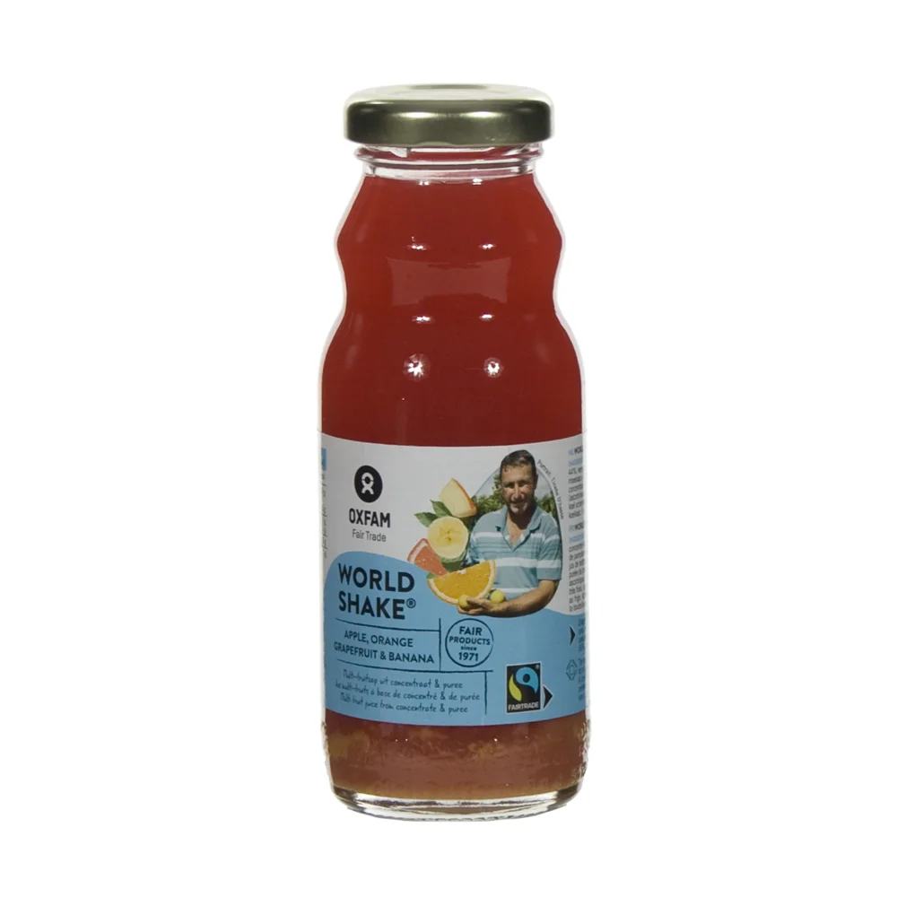Fruitsap oxfam  Worldshakesap  20 cl  Fles