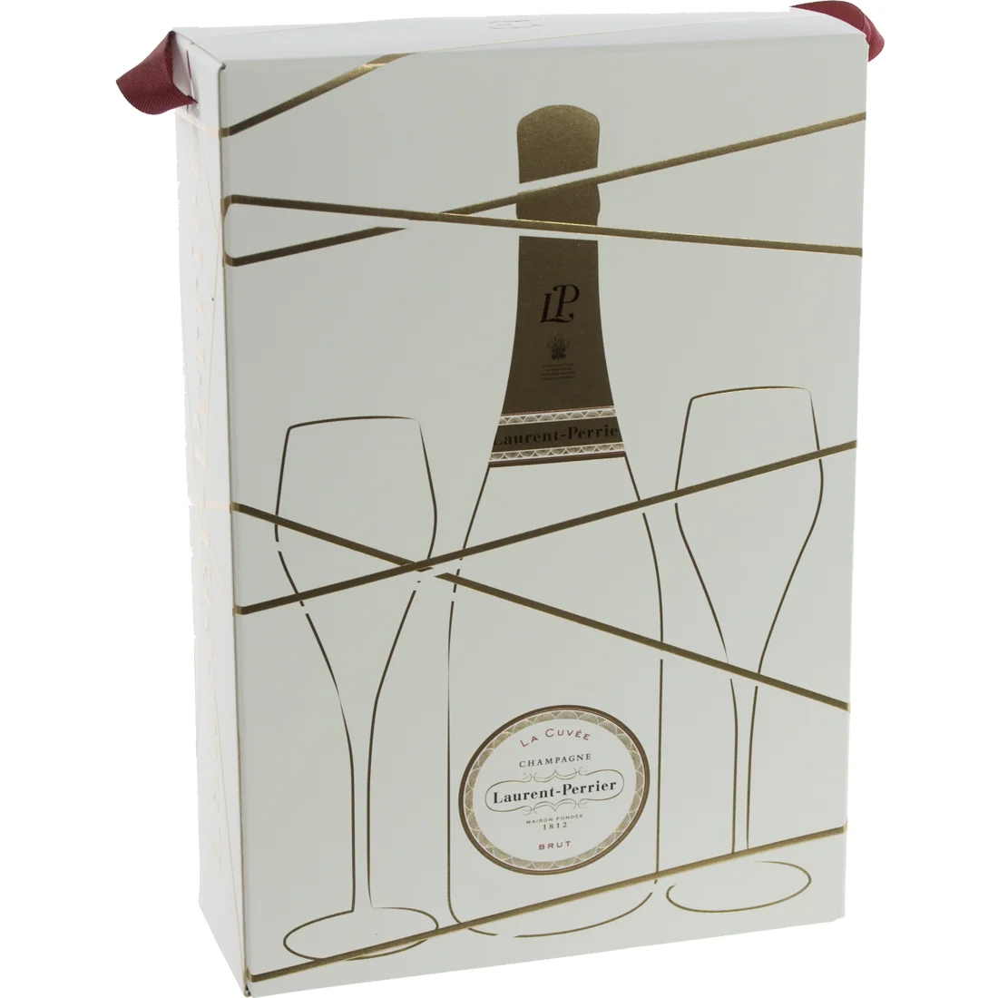 Laurent Perrier + 2 glazen  Brut  75 cl