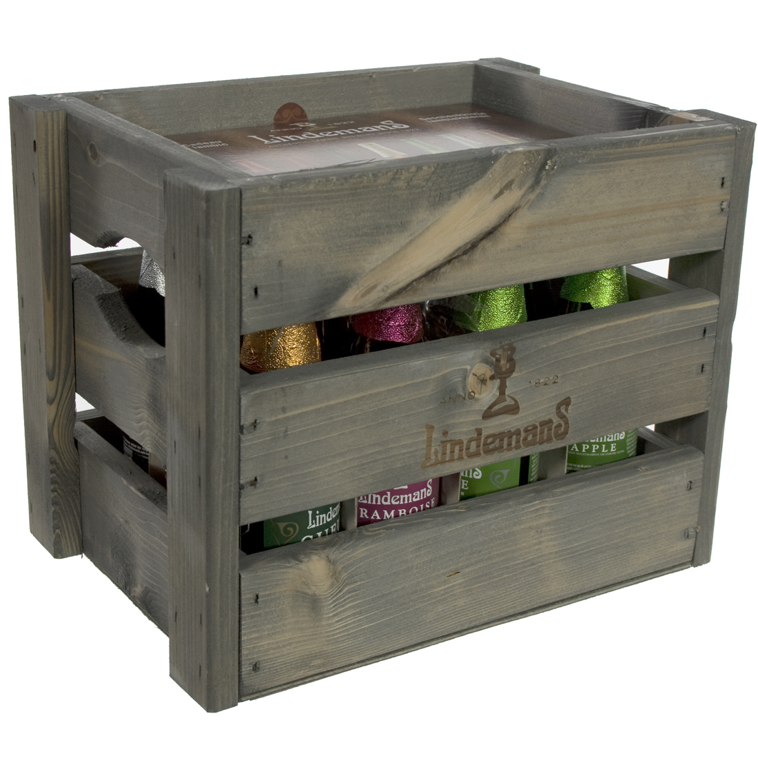 Lindemans mix houten krat  25 cl  Bak 12 fl