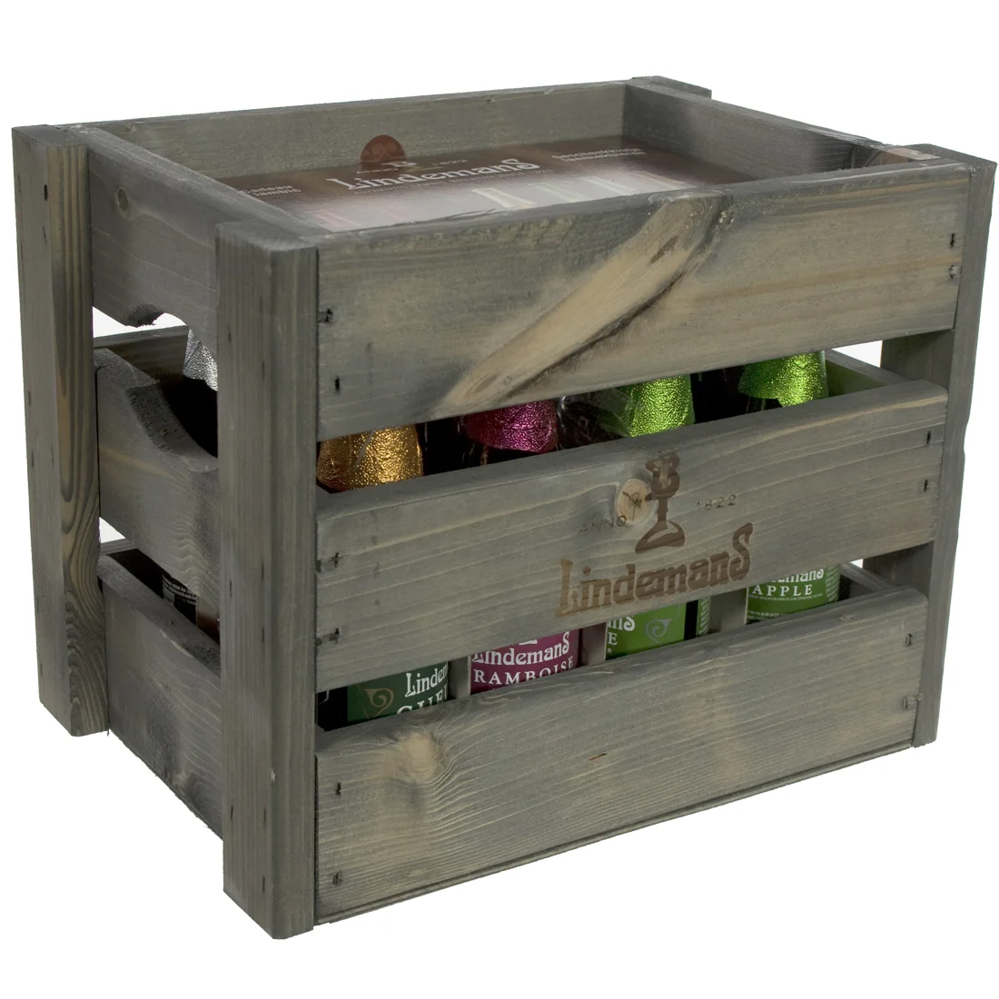 Lindemans mix houten krat  25 cl  Bak 12 fl
