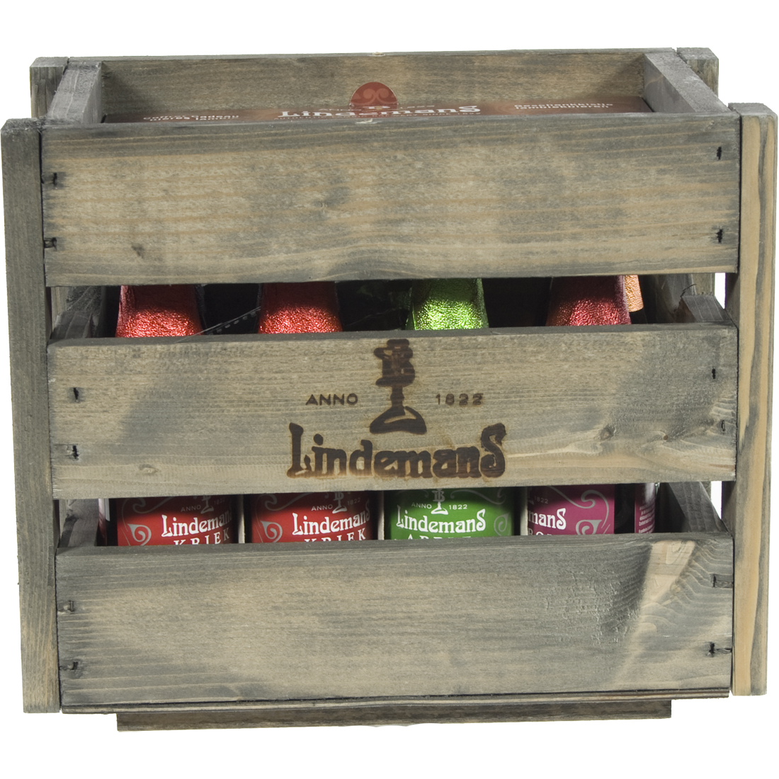 Lindemans mix houten krat  25 cl  Bak 12 fl