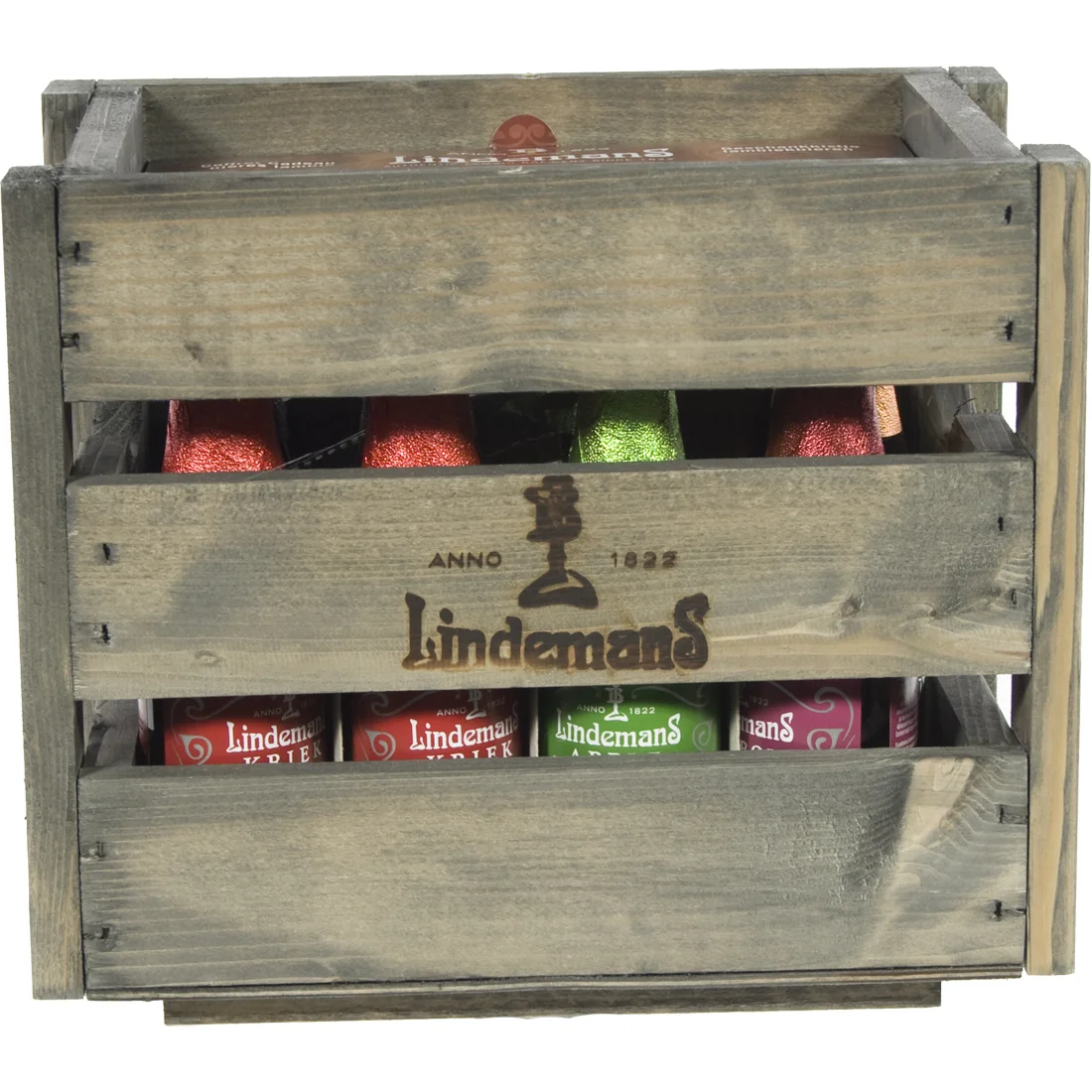 Lindemans mix houten krat  25 cl  Bak 12 fl