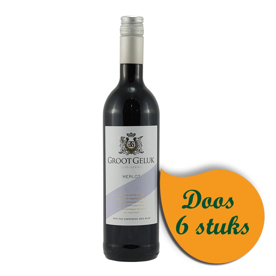 Groot Geluk  Merlot  75 cl  Doos  6 st  Rood