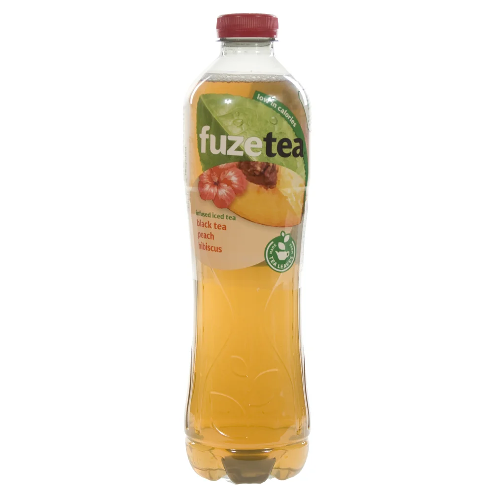Fuze Tea PET  Black Peach Hibiskus  1,25 liter  Fles