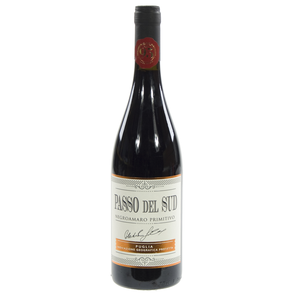 Passo Del Sud Negroamaro Primitivo  75 cl  Fles