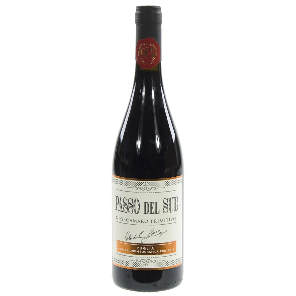 Passo Del Sud Negroamaro Primitivo  75 cl  Fles