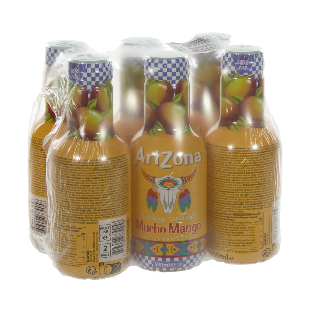 Arizona  Mucho Mango Juice  50 cl  Pak  6 st