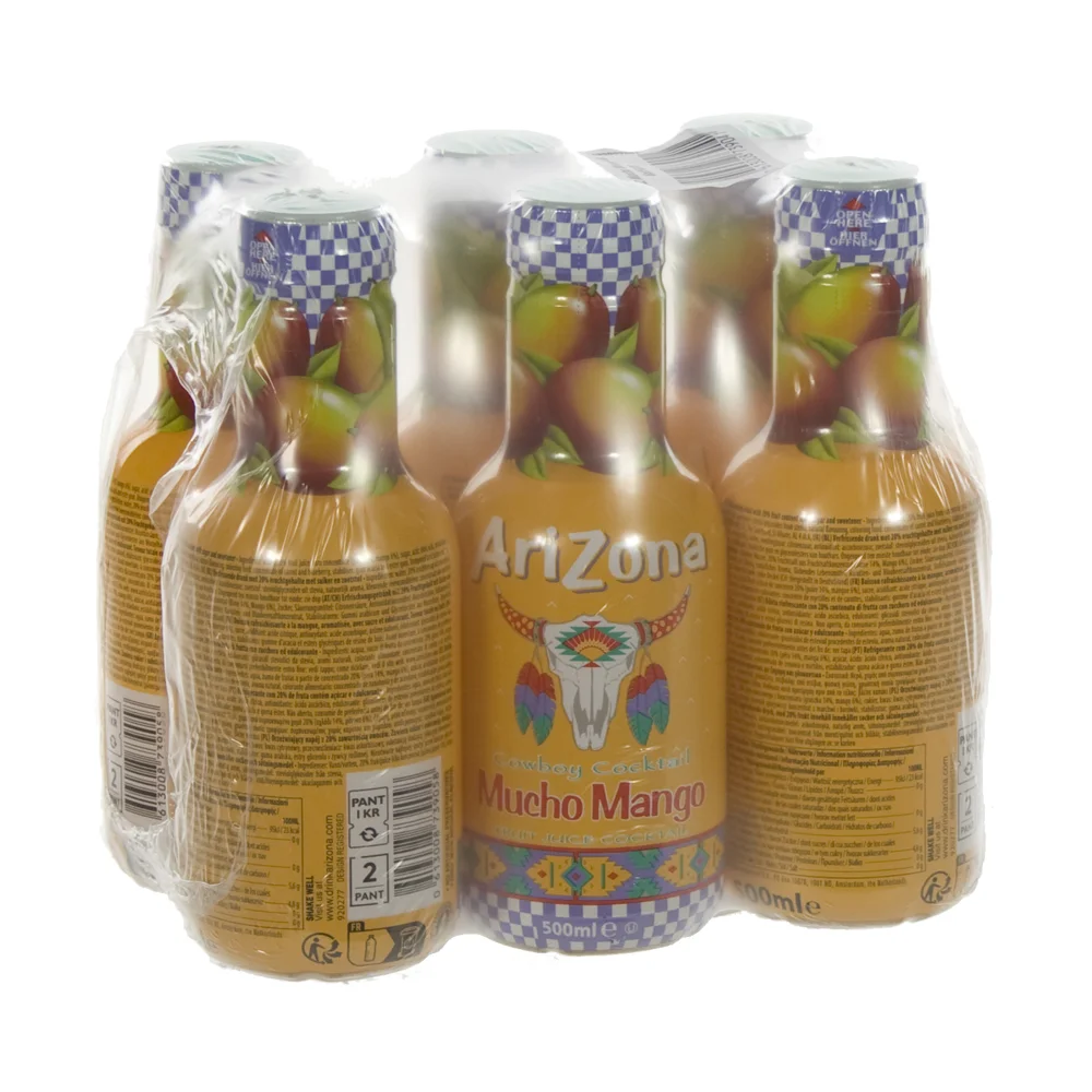Arizona  Mucho Mango Juice  50 cl  Pak  6 st