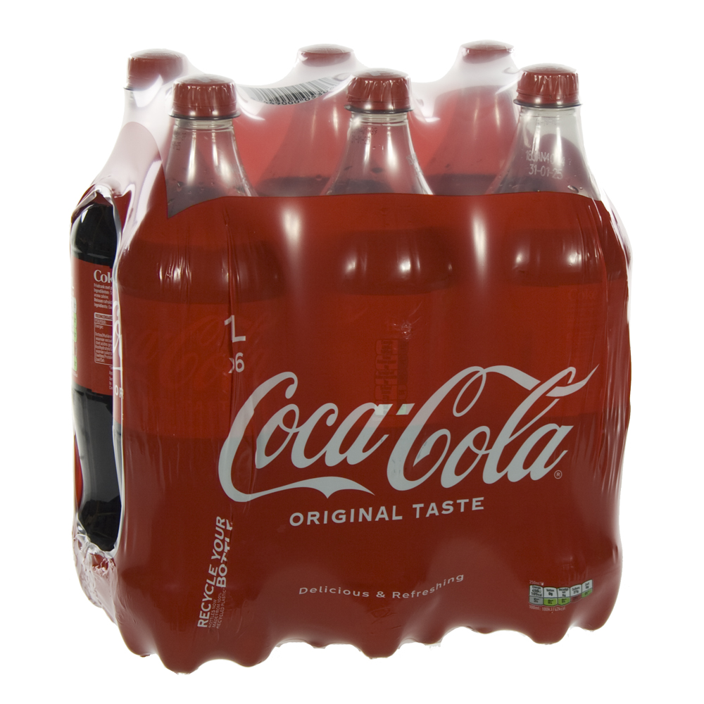 Coca Cola PET  Regular  1 liter  Pak  6 st