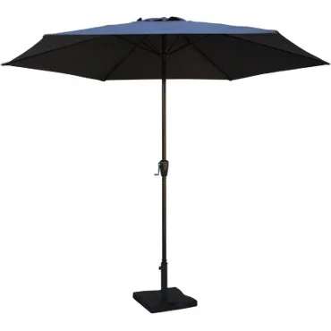 Parasol donker grijs dia. 3 m met voet