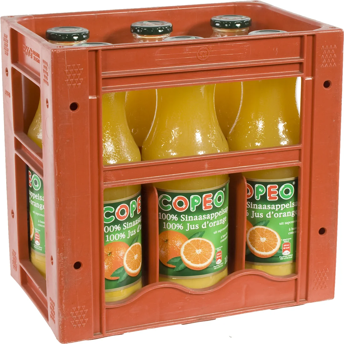 Copeo fruitsap  Sinaas  1 liter  Bak  6 fl