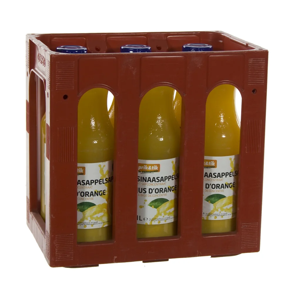 Prik & Tik fruitsap  Sinaas  1 liter  Bak  6 fl