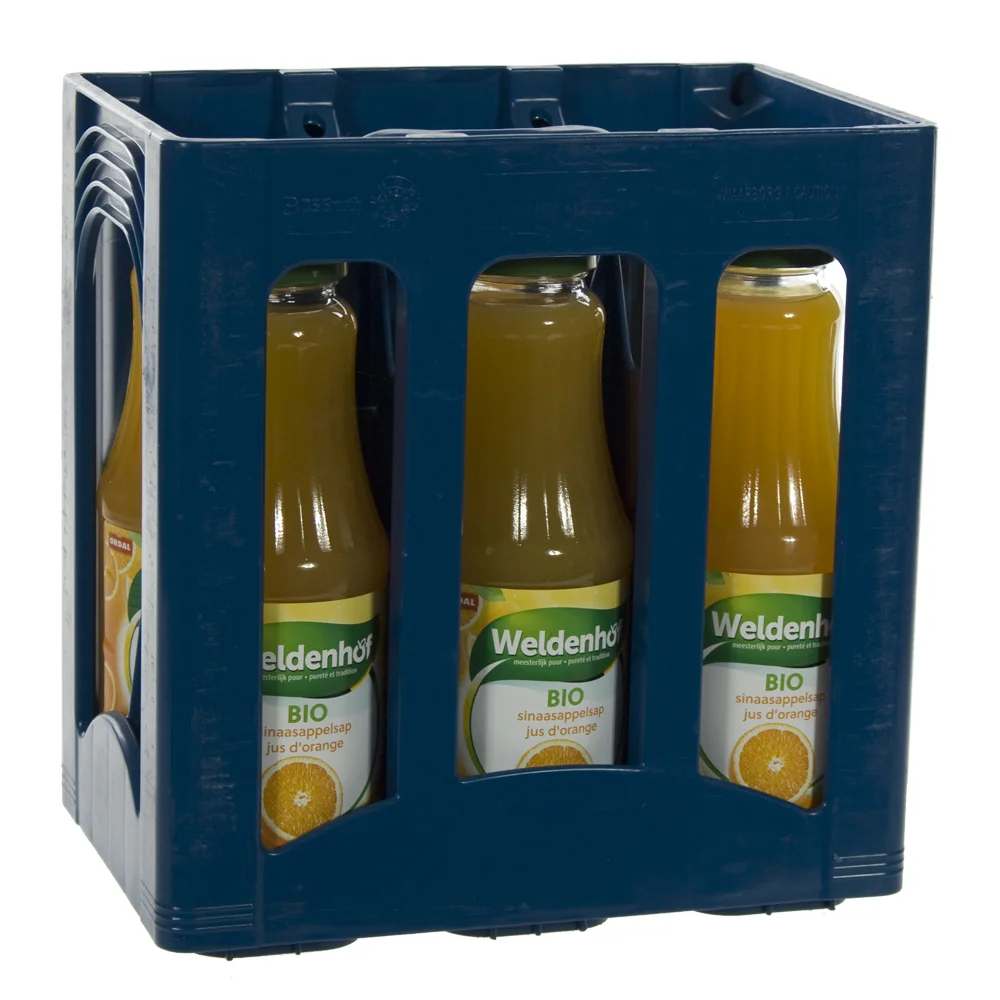 Weldenhof BIO fruitsap  Sinaas  1 liter  Bak  6 fl