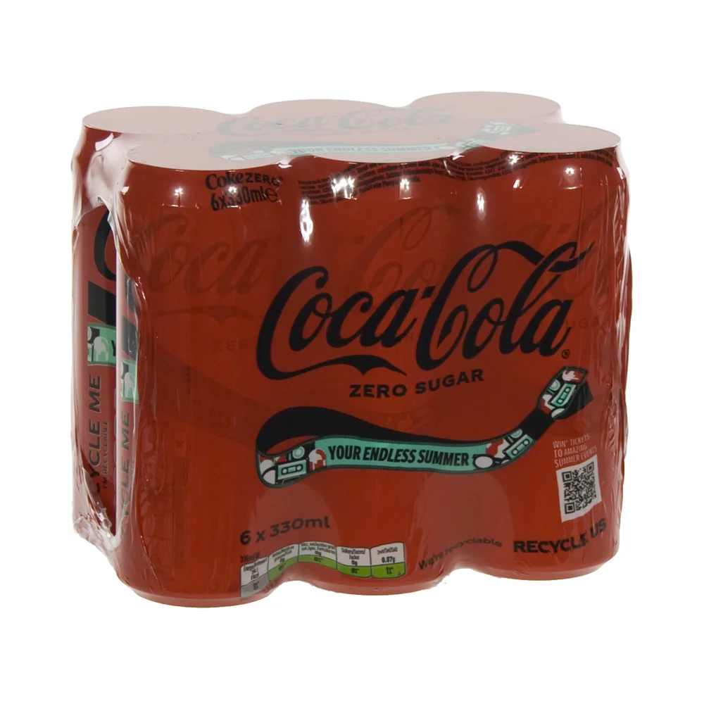 Coca Cola  Zero  33 cl  Blik  6 pak