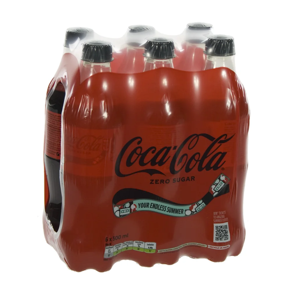 Coca Cola PET  Zero  50 cl  Pak  6 st