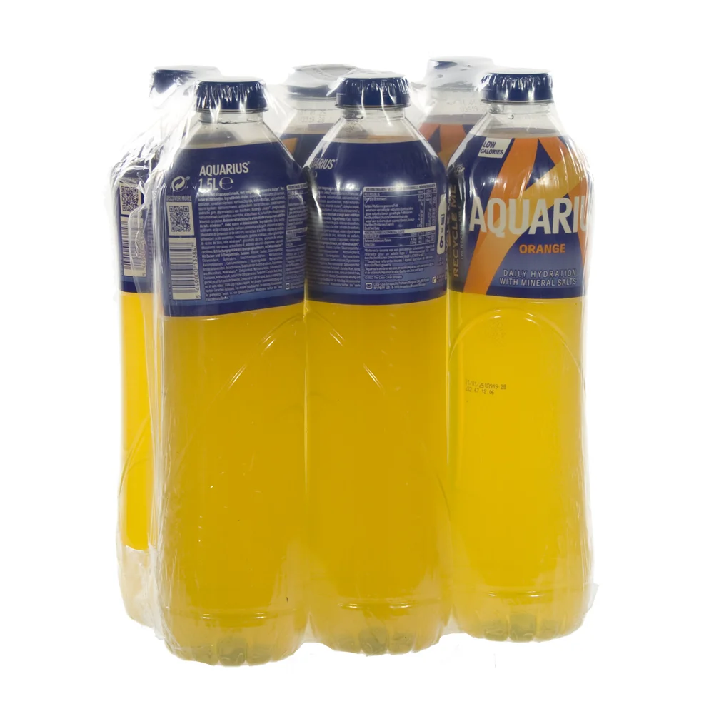 Aquarius  Orange  1,5 liter  Pak  6 st