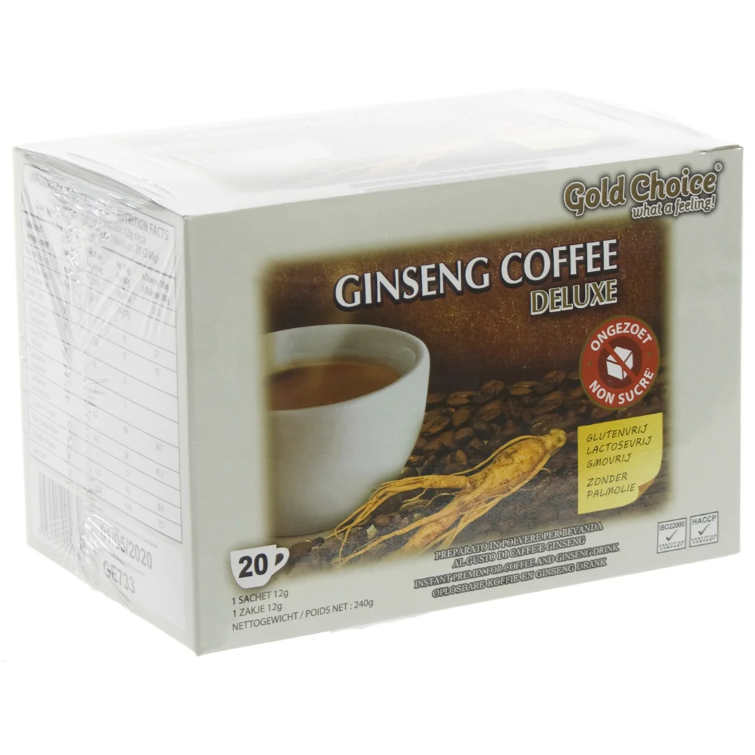 Ginseng Koffie ongezoet  Doos 20st  12 gr