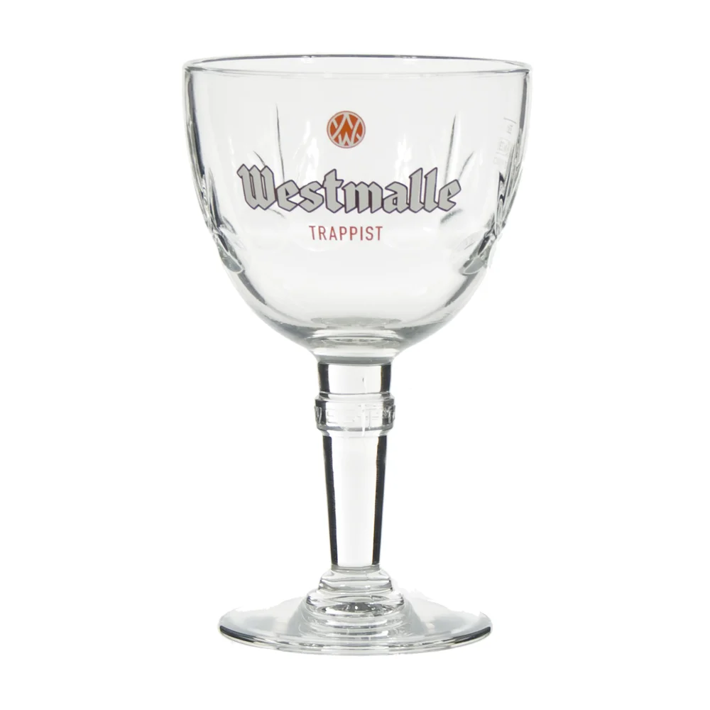 Westmalle glazen  16 st /korf 