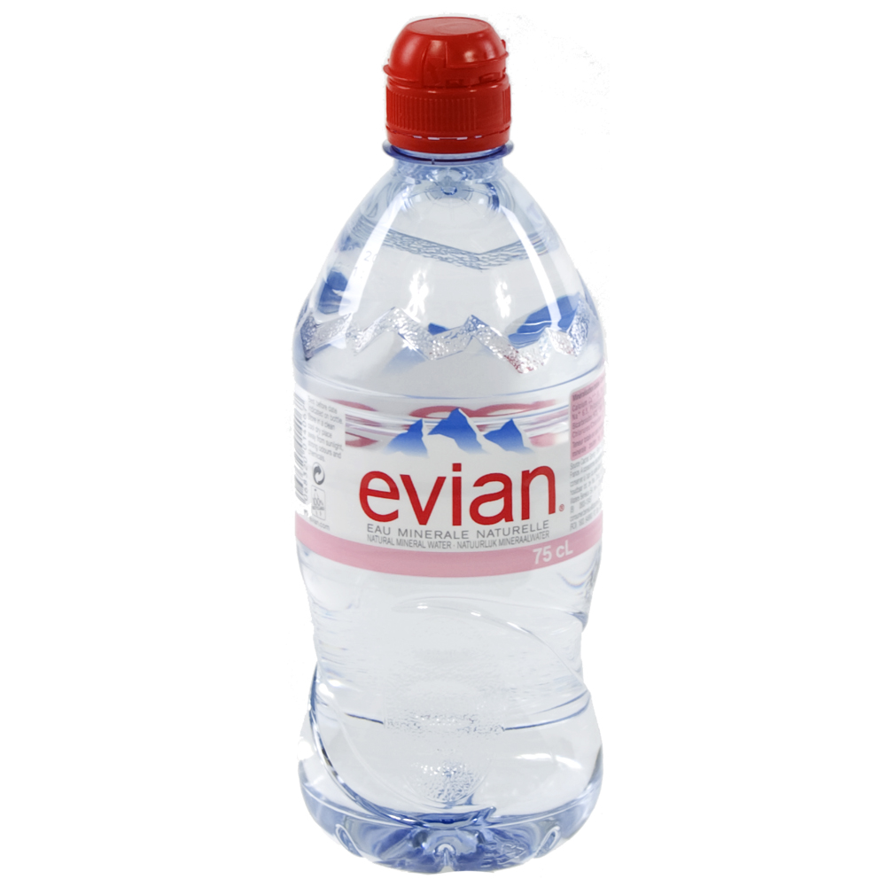 Evian PET  Plat  75 cl sportdop  Fles