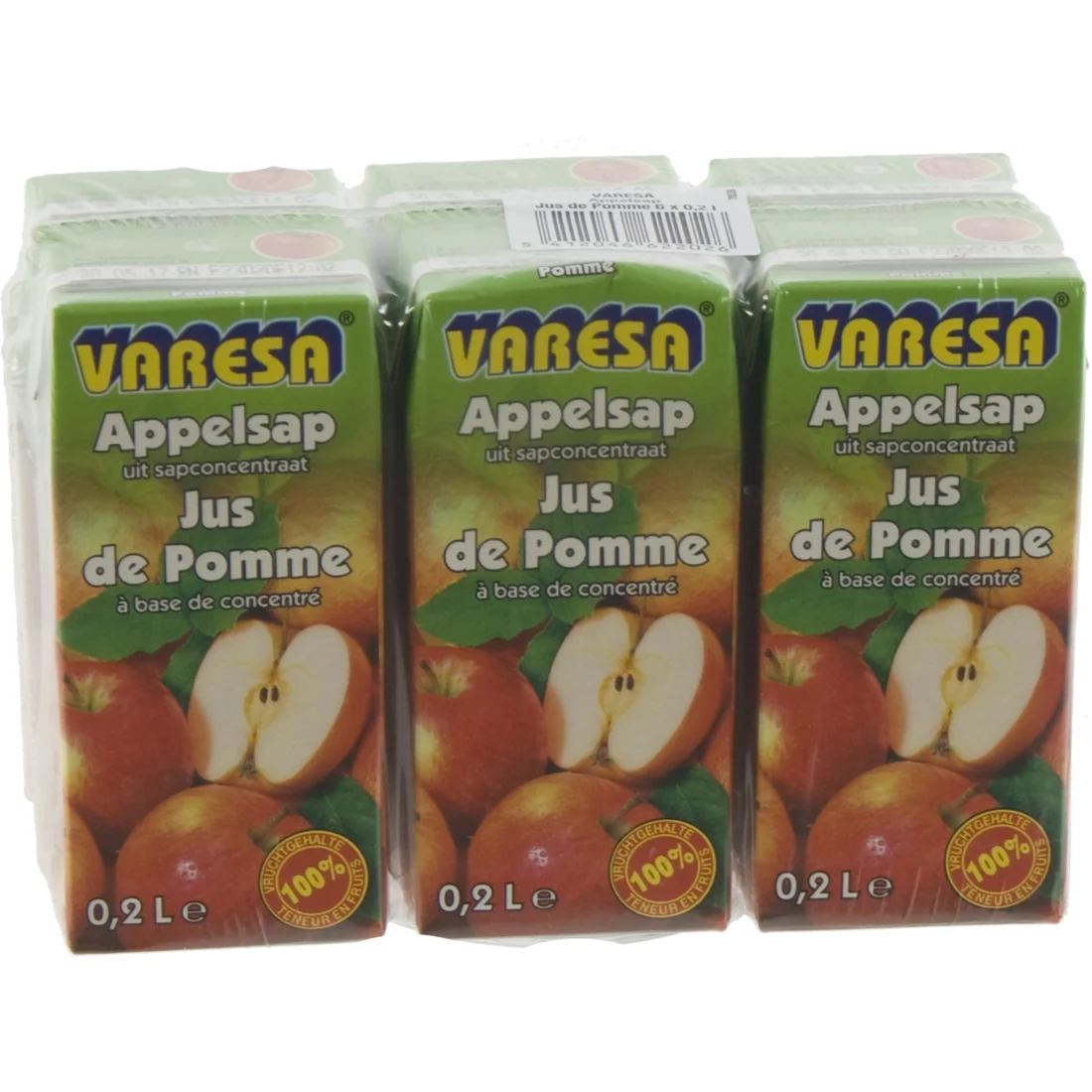 Fruitsap Brik Varesa  Appel  20 cl  Pak  6 st