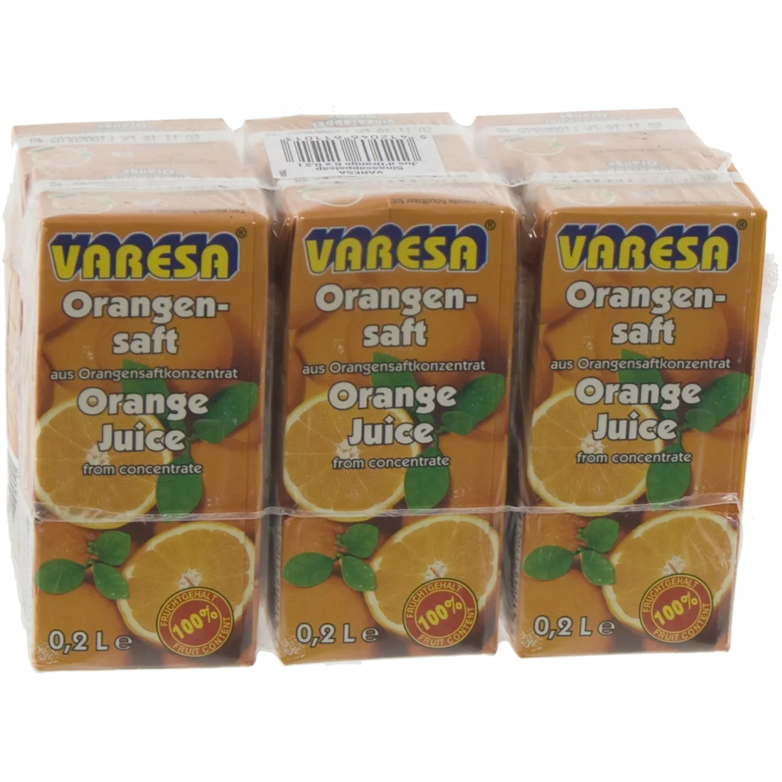Fruitsap Brik Varesa  Sinaas  20 cl  Pak  6 st