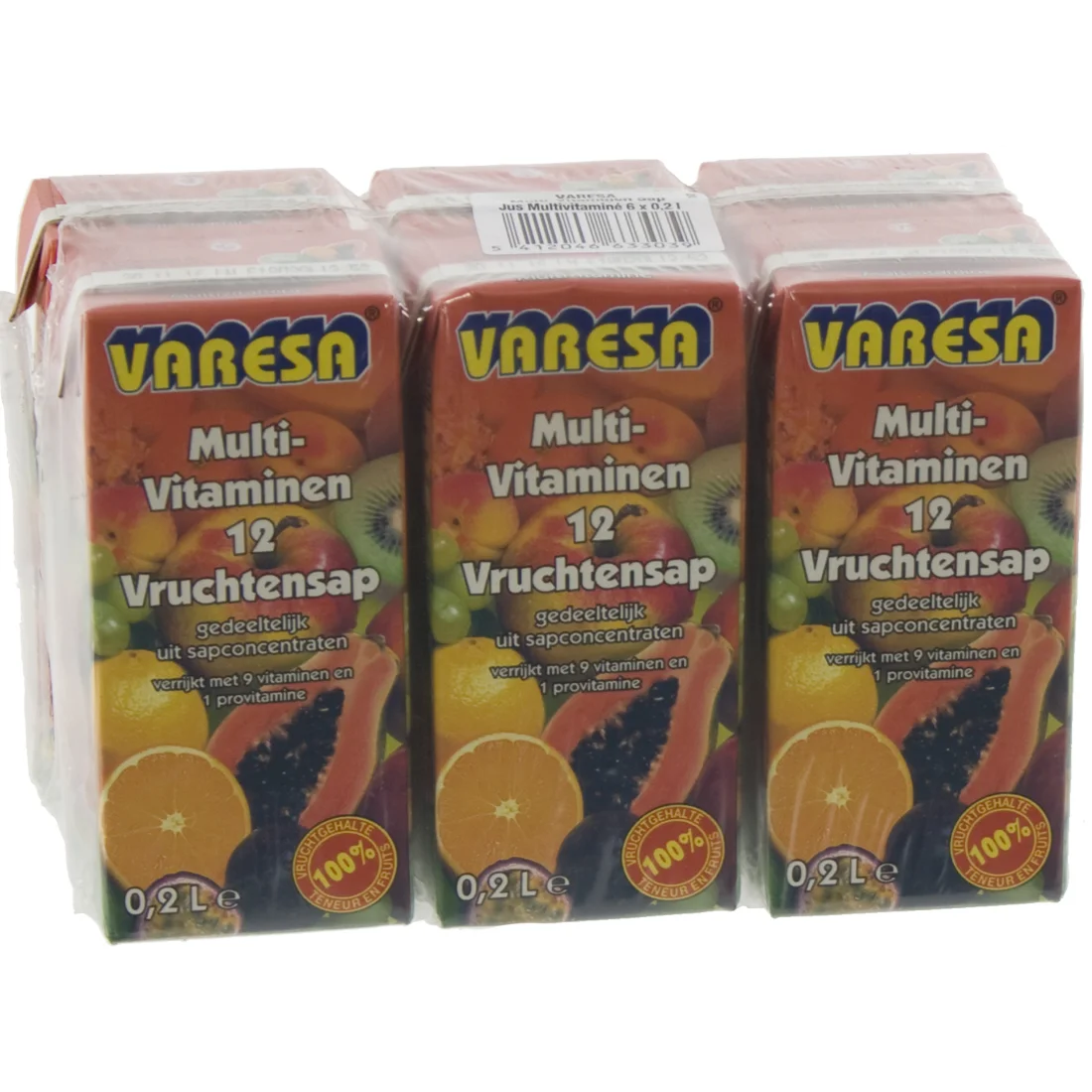 Fruitsap Brik Varesa  Multivitamines  20 cl  Pak  6 st