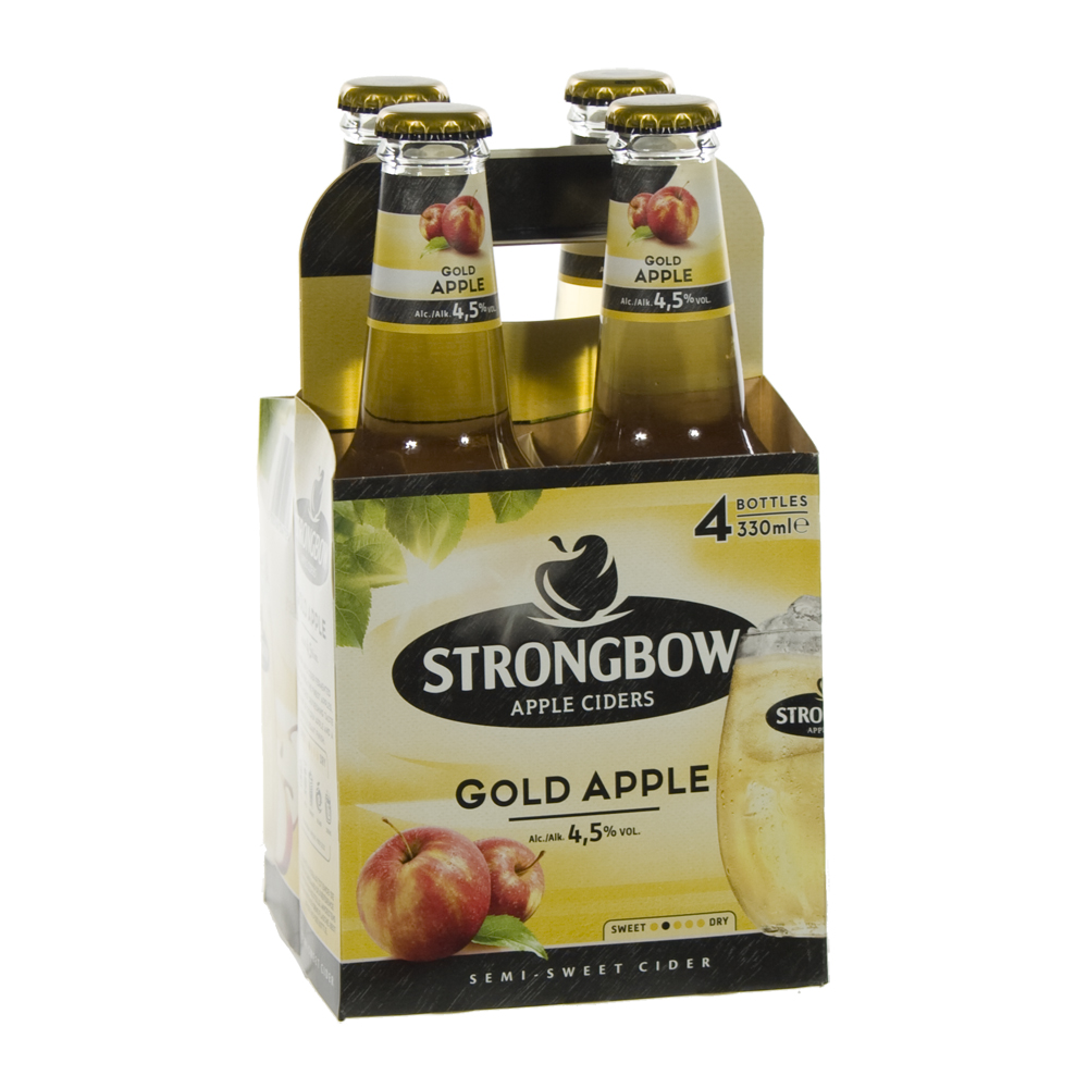 Strongbow Apple Ciders  Gold Apple  33 cl  Clip 4 fl