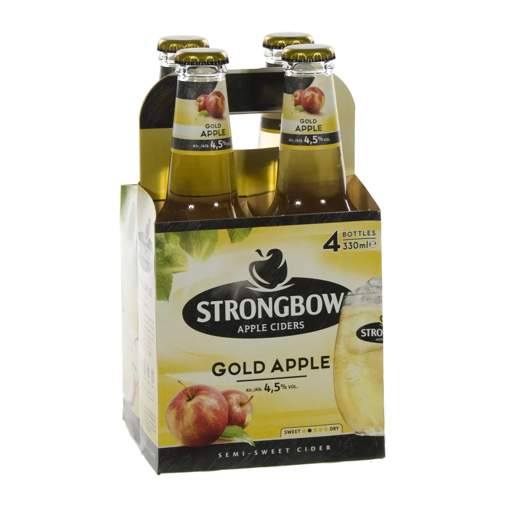 Strongbow Apple Ciders  Gold Apple  33 cl  Clip 4 fl