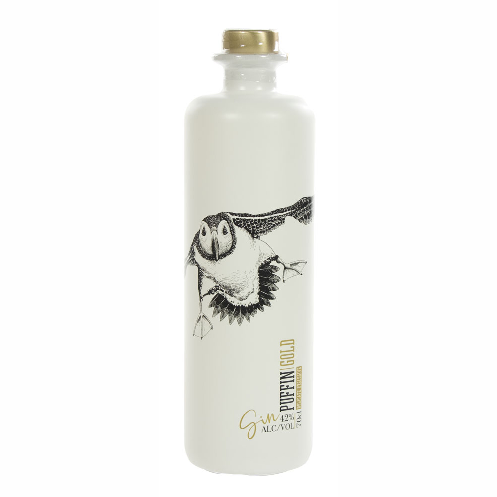 Puffin Gold Gin 42%  70 cl  Fles