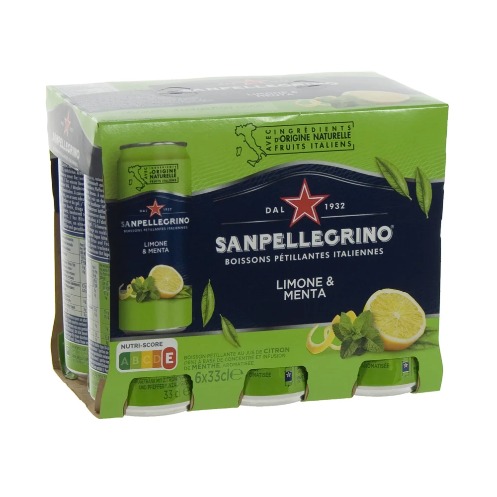 San Pellegrino Limone & Menta  33 cl  Blik  6 pak