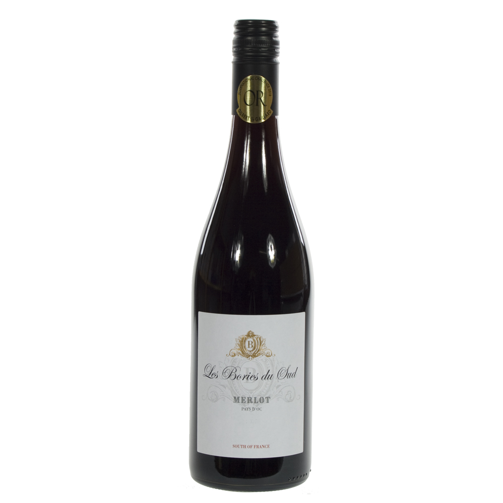 Les Bories Du Sud Merlot  75 cl  Fles
