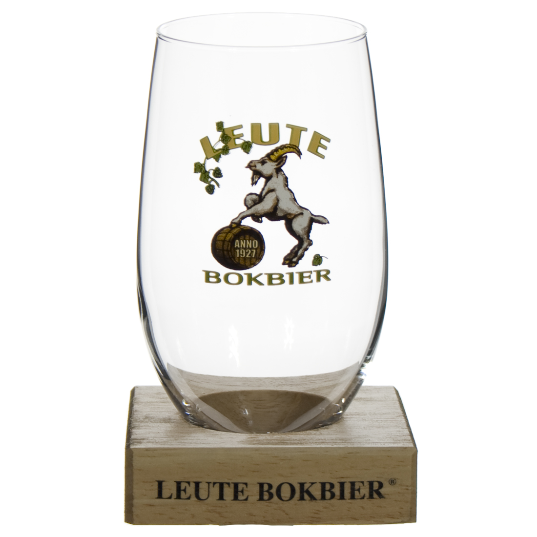 Leutebok glas met voet