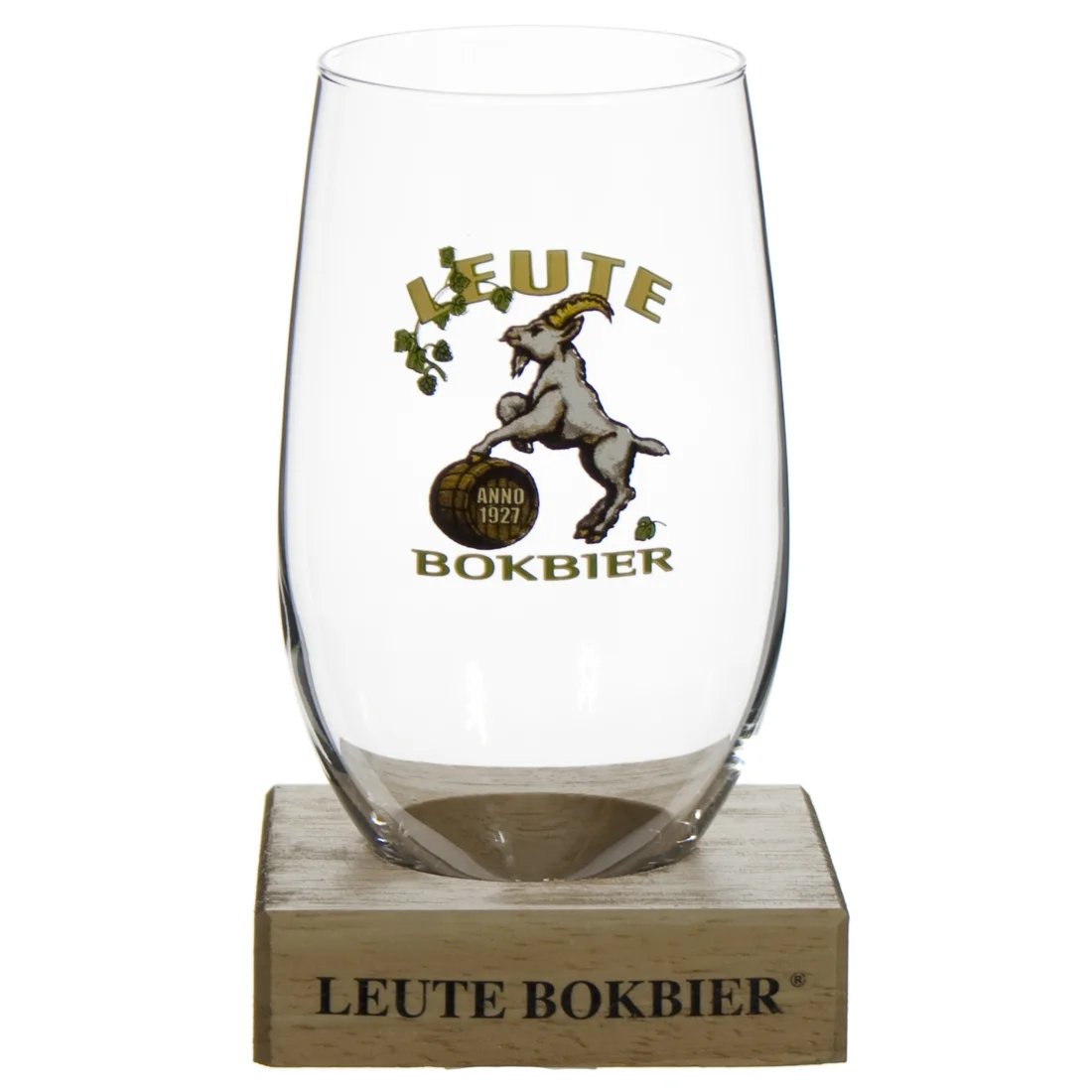 Leutebok glas met voet