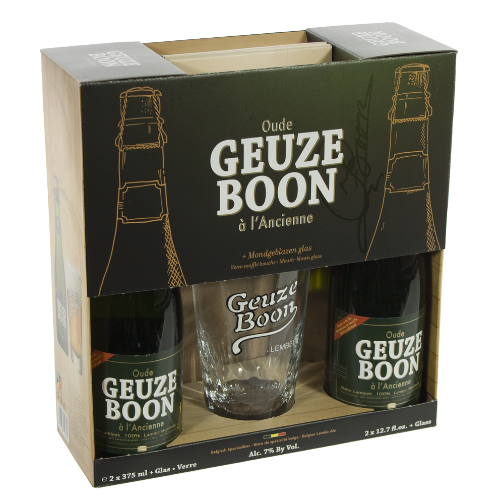 Boon Geuze Geschenk  Oude  37,5 cl  2fles+ 1glas