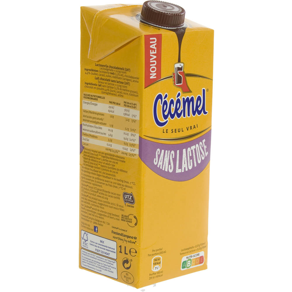 Cecemel Sans Lactose  1 liter  Stuk
