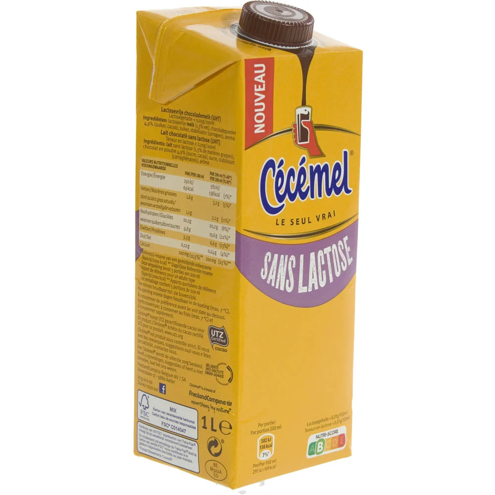 Cecemel Sans Lactose  1 liter  Stuk